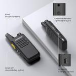 BAOFENG T20D Mini Portable Two Way Radios Long-Range Walkie Talkie Set (6 Pack) with Six Way Charger for Outdoor Adventures and Emergency Communication