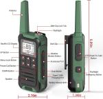 Baofeng F22 Long Range Two-Way FRS Ham Radio Walkie Talkie 22CH VOX - 2 Pack