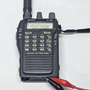 Alinco DJ-580T Dual Band Handheld Transceiver VHF/UHF TESTED WORKS BATTERY AS IS