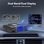Retevis RT95 Dual Band Mobile Radio, Dual Speaker Mobile Transceiver, 200 Channels 180 Degree Rotatable LCD Display, 2m 70cm Mini Mobile Two Way Radio for RV 4x4 Offroad (1 Pack)