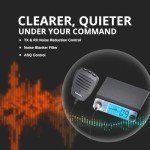 Radioddity CB-500 CB Radio Mobile Transceiver with Noise Reduction, AM FM, 4W Power Output, Instant Emergency Channel 9/19, Support PA System, and 7 Color Backlit Display, for Truckers