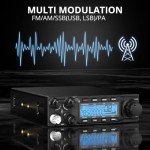 Radioddity QT80 10 Meter Radio, 80W High Power Amateur Ham Radio, SSB/AM/FM/PA Mobile Transceiver with RX & TX Noise Reduction, CTCSS/DCS, ASQ, SWR High Alert