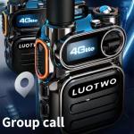 LUOTWO G388 2-Pack Global 4G Walkie Talkies with SIM Cards Nationwide Coverage Unlimted Communication Range PoC Two Way Radios with Flashlight for Adults Long Range Intercom 5000km,Use for a Lifetime