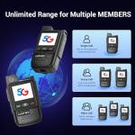 LUOTWO V1-280 2 Pack Global Walkie Talkie Unlimited Range 5G Walkie Talkies Global Walkie Talkies Lifetime POC Radio Two Way Radios with SIM Card 8000mAh Intercom 5000KM Lifetime Use Without Renewal