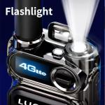 LUOTWO G388 2-Pack Global 4G Walkie Talkies with SIM Cards Nationwide Coverage Unlimted Communication Range PoC Two Way Radios with Flashlight for Adults Long Range Intercom 5000km,Use for a Lifetime