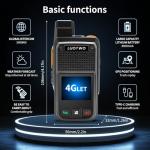 LUOTWO W500 2 Pack Global Walkie Talkie Unlimited Range with SIM Card 4G Walkie Talkie Long Range POC Radio Two Way Radios for Adults LTE 8000mAh Intercom 5000KM