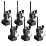 Radios Walkie Talkies Long Range: MaxTalker MT-8S Rechargeable Walkie Talkies with Earpiece, VOX, Flashlight,1500mAh Battery, Walkie Talkie for Adults, Work, Camping Essentials, 6 Pack