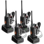 Rechargeable Walkie Talkies Long Range: MaxTalker MT-8S Walkie Talkie with Earpiece, Flashlight, VOX 1500mAh Battery, Walkie Talkies for Adults Business, Hunting Camping Essentials, 4 Pack