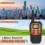 MaxTalker Walkie Talkies for Adults 2 Pack Long Range Rechargeable 2 Way Radios, Hiking Accessories Camping Gear Xmas Gift for Kids with 22 FRS Channel Radios, Lamp,VOX,Li-ion Battery,NOAA
