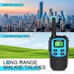 MaxTalker Walkie Talkies Long Range for Adults, Rechargeable Walkie Talkies 6 Pack with 22 FRS Channels, 2 Way Radios, NOAA, Li-ion Battery, LED Flashlight, VOX Gift for Family Camping