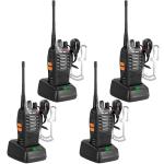 Radios Walkie Talkies Long Range: MaxTalker MT-8S Walky Talky with Earpieces Flashlight 1500mAh Battery Rechargeable Walkie Talkies for Adults, Working, Camping, Hiking, 4 Pack