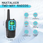 MaxTalker Walkie Talkies Long Range for Adults, Rechargeable Walkie Talkies 6 Pack with 22 FRS Channels, 2 Way Radios, NOAA, Li-ion Battery, LED Flashlight, VOX Gift for Family Camping