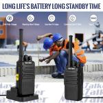 Radios Walkie Talkies Long Range: MaxTalker MT4D Rechargeable Walkie Talkies for Adults with Upgraded Earpiece, Type-C Charging Two Way Radio for Camping School Restaurant,10 Pack