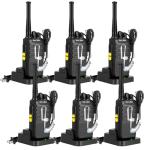 Radios Walkie Talkies Long Range: MaxTalker MT4D Rechargeable Walkie Talkies for Adults with Upgraded Earpiece, Type-C Charging Two Way Radio for Camping School Restaurant,6 Pack