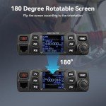 Retevis RT95 Dual Band Mobile Radio, Dual Speaker Mobile Transceiver, 200 Channels 180 Degree Rotatable LCD Display, 2m 70cm Mini Mobile Two Way Radio for RV 4x4 Offroad (1 Pack)