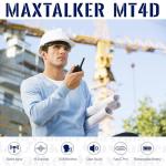 Radios Walkie Talkies Long Range: MaxTalker MT4D Rechargeable Walkie Talkies for Adults with Upgraded Earpiece, Type-C Charging Two Way Radio for Camping School Restaurant,6 Pack
