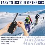 Radios Walkie Talkies Long Range: MaxTalker MT4D Rechargeable Walkie Talkies for Adults with Upgraded Earpiece, Type-C Charging Two Way Radio for Camping School Restaurant,6 Pack