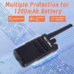 MaxTalker MT-5X Walkie Talkies Long Range for Adults, FRS Radios Walkie Talkie with Conduit Earpiece, Walkie Talkies Rechargeable Type-C Charging Battery, Two Way Radio for Hiking, School（10 Pack）