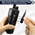 MaxTalker 2-Pin Walkie Talkie Earpiece with Mic–10 Pack Acoustic Tube Headset Compatible with Pxton, BF-5R/UV-5RM, MT-8S/MT-5RM, Retevis RT22/H777 (Soft Earplug, Earpiece for Two-Way Radio)