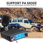 Radioddity CB-500 CB Radio Mobile Transceiver with Noise Reduction, AM FM, 4W Power Output, Instant Emergency Channel 9/19, Support PA System, and 7 Color Backlit Display, for Truckers