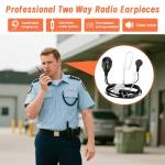 MaxTalker MT-5X Walkie Talkies Long Range for Adults, FRS Radios Walkie Talkie with Conduit Earpiece, Walkie Talkies Rechargeable Type-C Charging Battery, Two Way Radio for Hiking, School（10 Pack）