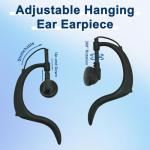 MaxTalker Walkie Talkie Earpiece with Mic, 2-Pin G Shape Headset Suitable for Pxton, BF-5R/UV-5RM, MT-8S/MT-5RM, Retevis RT22/H777, Original Earpiece for Two-Way Radio(10 Pack)