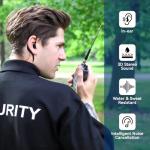 MaxTalker Walkie Talkie Earpiece with Mic, 2-Pin G Shape Headset Suitable for Pxton, BF-5R/UV-5RM, MT-8S/MT-5RM, Retevis RT22/H777, Original Earpiece for Two-Way Radio(10 Pack)