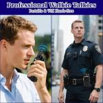 MaxTalker MT12D Walkie Talkies for Adults, Long Range FRS Two Way Radio Rechargeable with Earpiece, USB-C Charging, 1500mAh Battery, Radios Walkie Talkies 4 Pack for School Restaurant Business