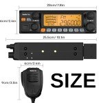Radioddity QT60 Pro 10 Meter Radio SSB, AM, FM, PA, 60W High Power Amateur Ham Mobile Transceiver, Large LCD Display, RX & TX Noise Reduction, NOAA with Alert, with CTCSS/DCS, ASQ