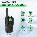 MaxTalker Walkie Talkies Long Range for Adult MT10 Rechargeable Walkie Talkie...