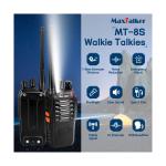 Radios Walkie Talkies Long Range: MaxTalker MT-8S Walky Talky with Earpieces ...