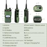 MaxTalker P15 Ham Radio 10W Long Range Handheld NOAA Weather Receiver 2200mAh Battery Rechargeable Walkie Talkies with Programming Cable,Type-C Charging,2 Pack