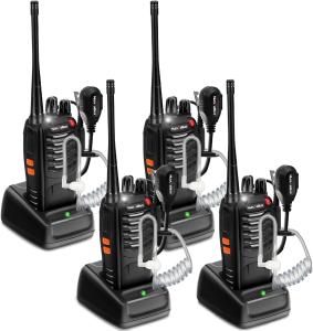 Rechargeable Walkie Talkies Long Range: MaxTalker MT-8S Walkie Talkies with Earp