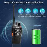 Rechargeable Walkie Talkies Long Range: MaxTalker MT-8S Walkie Talkies with Earp
