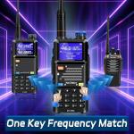 5RM Ham Radio 10W Long Range Handheld NOAA Weather Receiver 2500mAh Battery... 