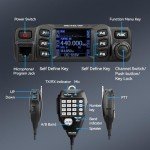 Retevis RT95 Dual Band Mobile Radio, Dual Speaker Mobile Transceiver, 200 Channels 180 Degree Rotatable LCD Display, 2m 70cm Mini Mobile Two Way Radio for RV 4x4 Offroad (1 Pack)