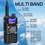5RM Ham Radio 10W Long Range Handheld NOAA Weather Receiver 2500mAh Battery... 