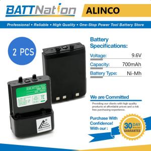 2x 9.6V 700mAh NiMh battery for Alinco EBP-36, EBP-36N, DJ-190, DJ-491