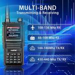 (2 Gen) Radtel RT-470X Plus Tri Band Ham Radio (Mobile App Bluetooth Programming) 256CH Aviation Air Band Radio Long Range Handheld Walkie Talkie NOAA USB-C Rechargeable AM FM