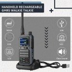 Retevis RA86 GMRS Mobile Radio, Dual Speakers NOAA High Power Transceiver, RA86 Long Range Mobile Radio (1 Pack) with Handheld RB17P Walkie Talkies (2 Packs), GMRS Communicate Kit for Jeeps