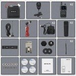 Retevis RA86 GMRS Mobile Radio, Dual Speakers NOAA High Power Transceiver, RA86 Long Range Mobile Radio (1 Pack) with Handheld RB17P Walkie Talkies (2 Packs), GMRS Communicate Kit for Jeeps
