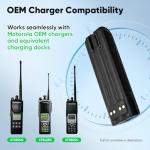 ExpertPower 7.2V 3800mAh NiMH Replacement Battery for Motorola Two-Way Radios - Fits XTS3000/XTS3500/XTS4250/XTS5000, MTP200/MTP300, MTX838/MTX960; Replaces NTN8923, NTN8294, RNN4006, HNN9031, HNN9032