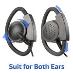 Arrowmax AEH2000-M7 D-Shape Earhanger Earphone for Motorola HT-1000 MTX838 MTS-2000 XTS-1500 XTS-2000 XTS-2500