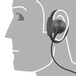 Arrowmax AEH2000-M7 D-Shape Earhanger Earphone for Motorola HT-1000 MTX838 MTS-2000 XTS-1500 XTS-2000 XTS-2500