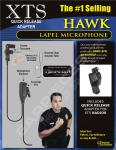 LEO POLICE HAWK LAPEL MIC EARPIECE FOR MOTOROLA XTS5000 XTS3000 XTS2500 XTS3500