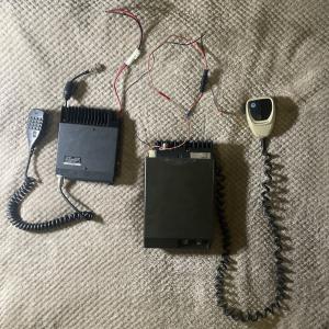 Lot of 2 VHF FM Transceiver Alinco DR-119T w/ Original Mic and Motorola Untested