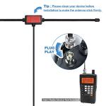 Bingfu Police Radio Scanner Dipole Antenna 20-1300MHz Adhesive Mount BNC Male， Vehicle Mobile Ham Amateur Antenna Compatible with Uniden Bearcat Whistler Radio Shack Scanner