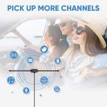 Bingfu Police Radio Scanner Dipole Antenna 20-1300MHz Adhesive Mount BNC Male， Vehicle Mobile Ham Amateur Antenna Compatible with Uniden Bearcat Whistler Radio Shack Scanner