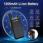 Radios Walkie Talkies Long Range: MaxTalker MT1 Portable FRS Two Way Radios Long Range with Earpiece VOX License-Free Rechargeable Walkie Talkies for Adults School Restaurant Business Hiking, 12 Pack