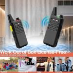 Radios Walkie Talkies Long Range: MaxTalker MT1 Portable FRS Two Way Radios Long Range with Earpiece VOX License-Free Rechargeable Walkie Talkies for Adults School Restaurant Business Hiking, 12 Pack